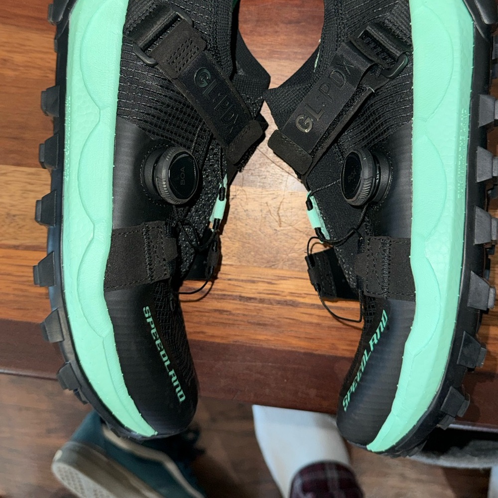 Black and Green Athletic Shoes